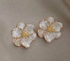 Elegant Floral Stud Earrings for Women