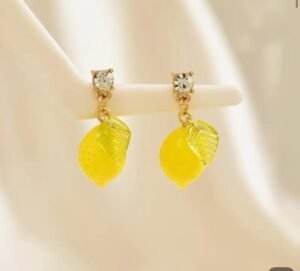 5 BUSINESS DAYS Yellow Lemon-Shaped Acrylic Earrings
